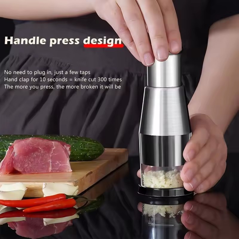 Manual Garlic Crusher Pressing Handheld Food Chopper Slicer Dicer Mixer Kitchen Vegetable Slicer Peeler Tools for Kitchen