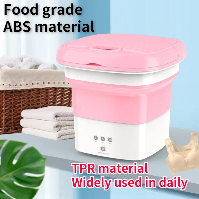 Home Bathroom Travel Ultrasonic Single Tub Mini Portable Underwear Socks Folding Bucket Other Washing Machine