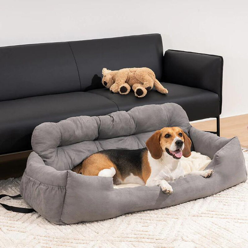 Travel Bolster Safety Dog Car Seat Bed Medium Large Dog Bed in Car Custom Made LOGO Pet Bed Seat Dog Products