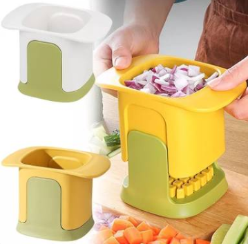 2-in-1 Vegetable Potato Slicer Chopper Dicing & Slitting manual vegetable chopper Stainless Steel Potato Chips Cutter