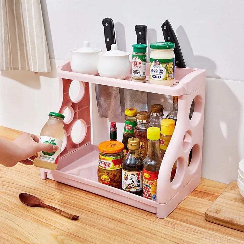 Multi-layer Kitchen Shelf Organizer Shelves Corner Frame Plastic Shower Caddy Storage Rack Shampoo Holder for Bathroom