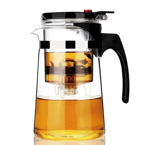 Glass Tea Pot Kettle Loose Leaf Tea Maker With Built In Infuser And Removable Filter Portable Coffee Glass Maker