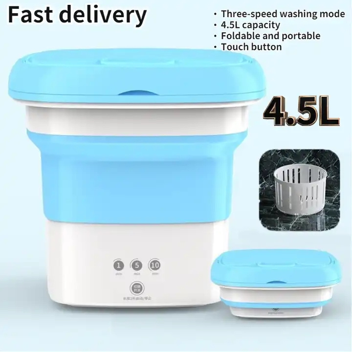 Home Bathroom Travel Ultrasonic Single Tub Mini Portable Underwear Socks Folding Bucket Other Washing Machine