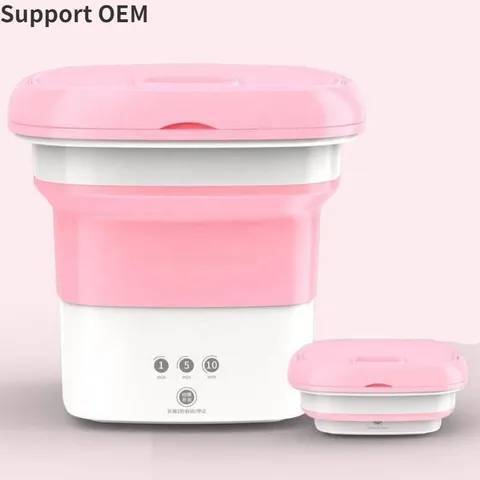 Home Bathroom Travel Ultrasonic Single Tub Mini Portable Underwear Socks Folding Bucket Other Washing Machine