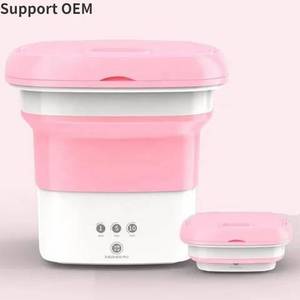 Home Bathroom Travel Ultrasonic Single Tub Mini Portable Underwear Socks Folding Bucket Other Washing Machine