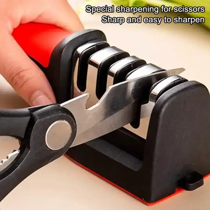 In Stock Multifunctional Kitchen Knife Sharpener Stainless Steel Chef Knives Sharpener with Scissors Sharper