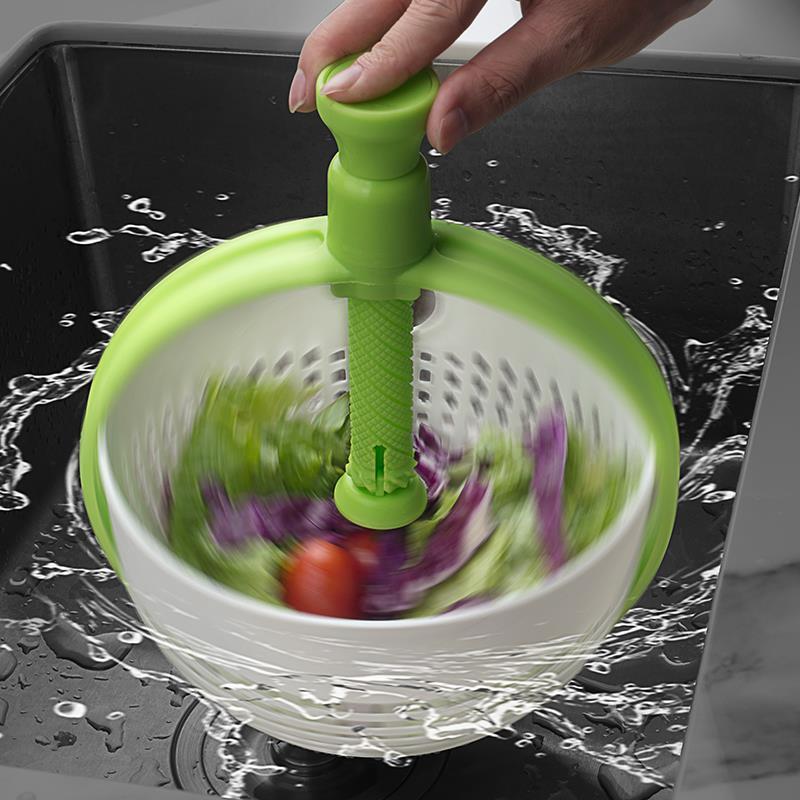 Household Vegetable and Fruit Salad Spinner Cleaning Dehydration Shake Water Rotating Drain Basket