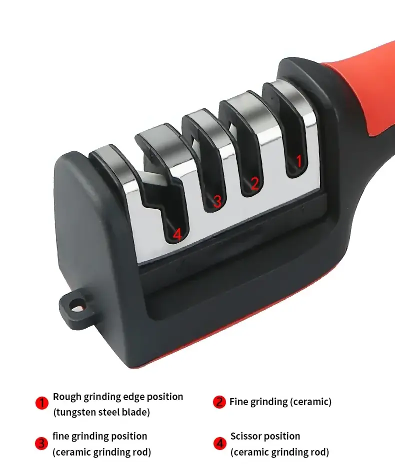 In Stock Multifunctional Kitchen Knife Sharpener Stainless Steel Chef Knives Sharpener with Scissors Sharper