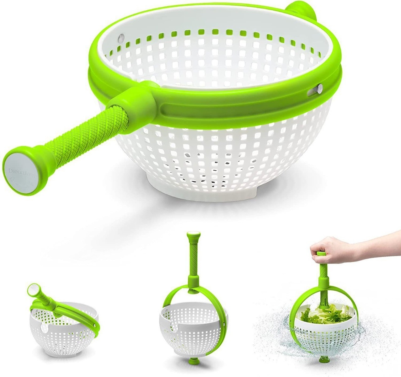 Household Vegetable and Fruit Salad Spinner Cleaning Dehydration Shake Water Rotating Drain Basket