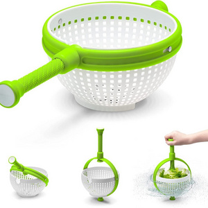 Household Vegetable and Fruit Salad Spinner Cleaning Dehydration Shake Water Rotating Drain Basket