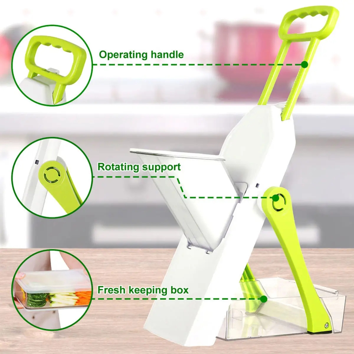 5 in 1 Adjustable Vegetable Chopper Mandoline Slicer Fruit Cutter Manual Carrot Grater Kitchen Gadgets Safe Onion Slicer