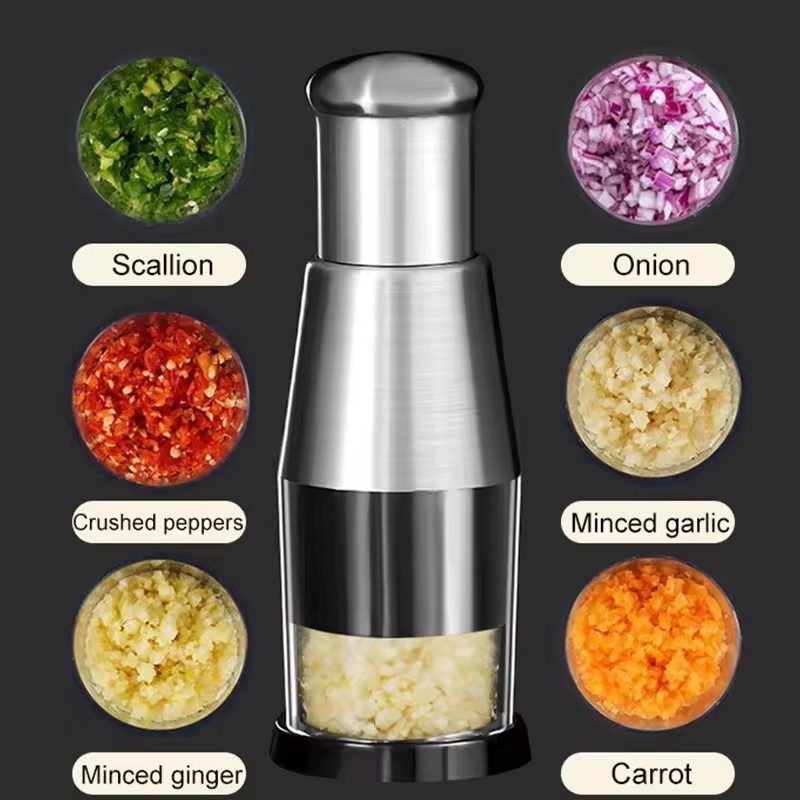 Manual Garlic Crusher Pressing Handheld Food Chopper Slicer Dicer Mixer Kitchen Vegetable Slicer Peeler Tools for Kitchen