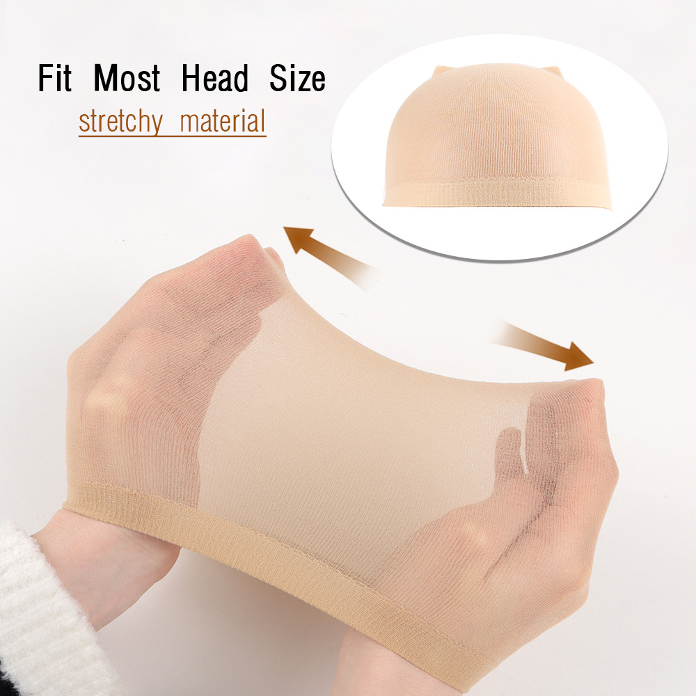 VAST 20PCS Nylon Wig Caps for Women Lightbrown Skin Comfortable Breathable Stretchy Sweat Absorber Wig Cap  Easy to Wear