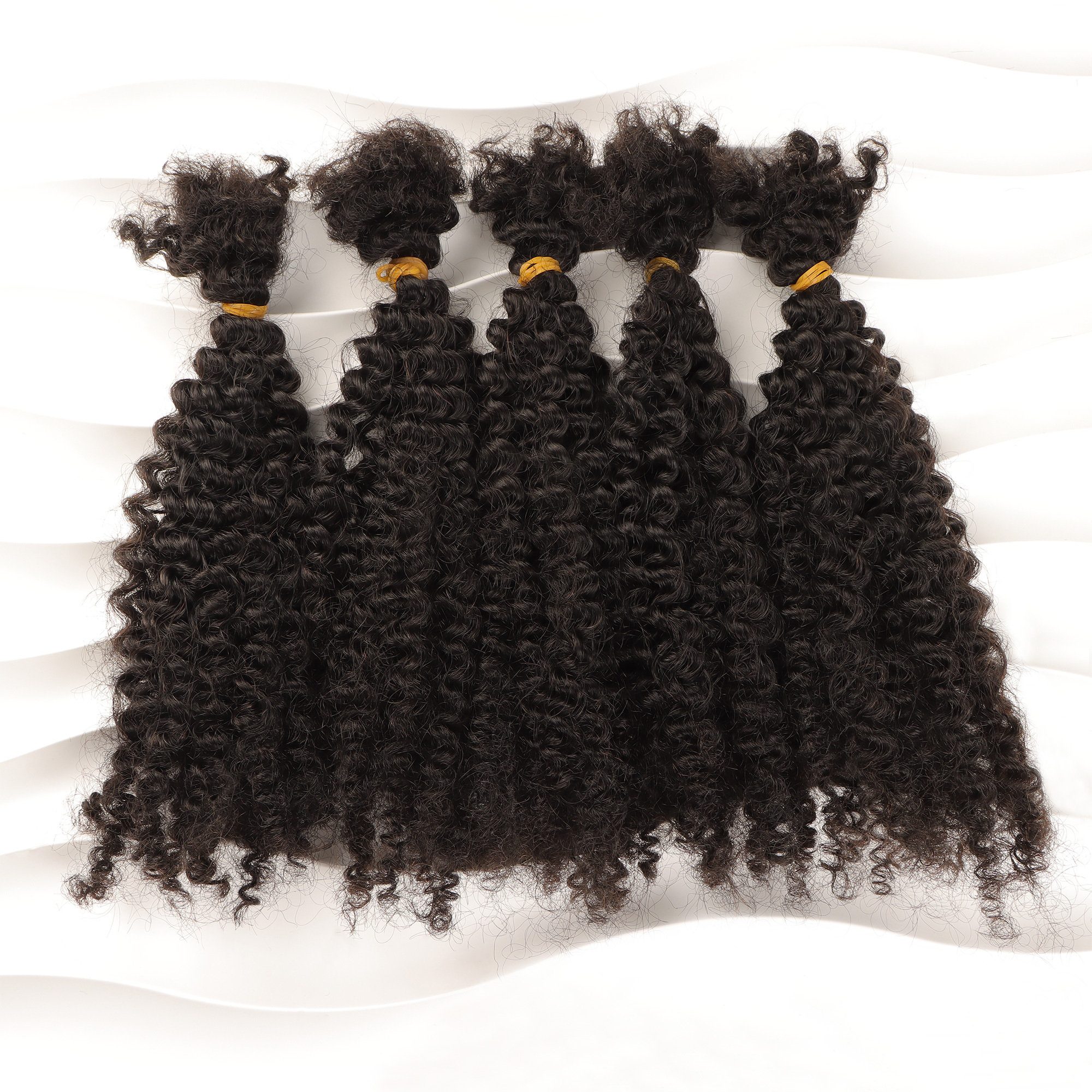 VAST Cheap Brazilian Afro Bulk Hair For Braids 4B 4C Kinky Curly Hair Extensions Human Braiding Hair Deep Wave