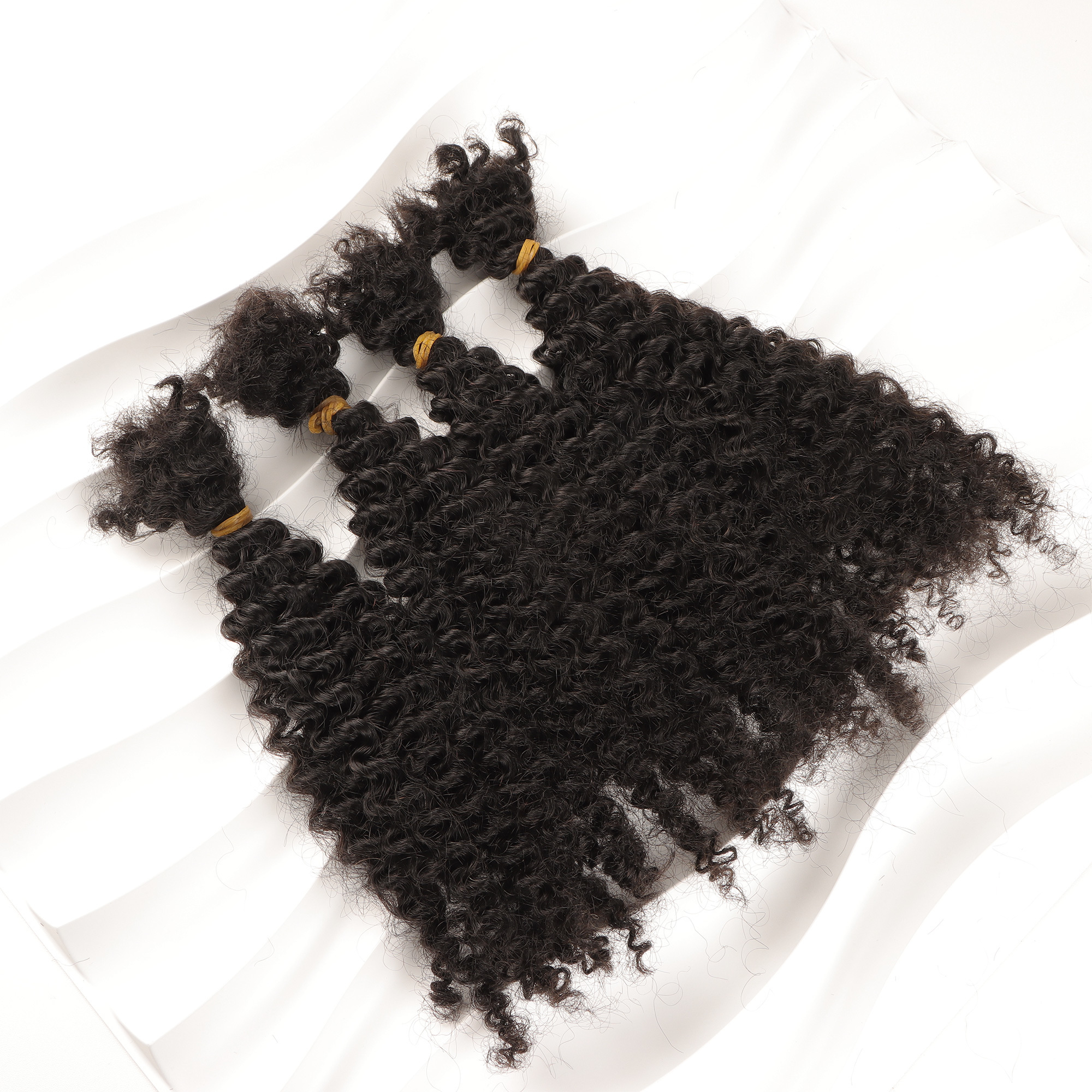 VAST Cheap Brazilian Afro Bulk Hair For Braids 4B 4C Kinky Curly Hair Extensions Human Braiding Hair Deep Wave