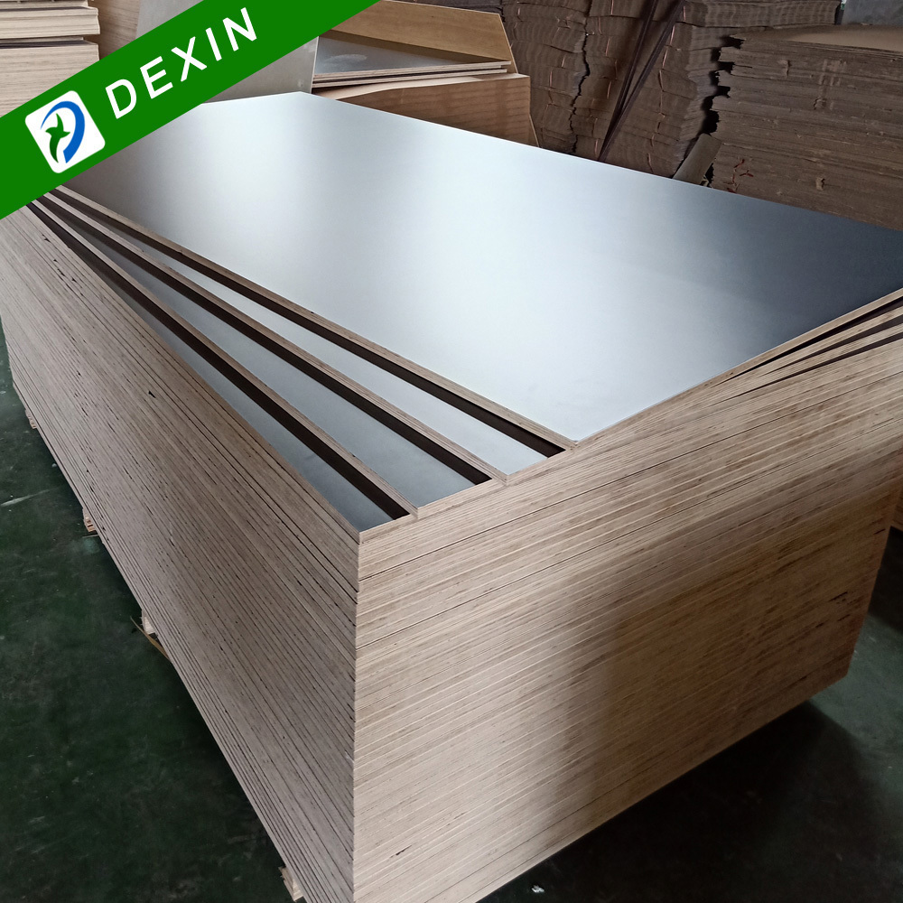 12mm 16mm 18mm Laminated Marine Gery/ White/Black Color 4ft x 8ft Melamine Plywood Sheet for Furniture