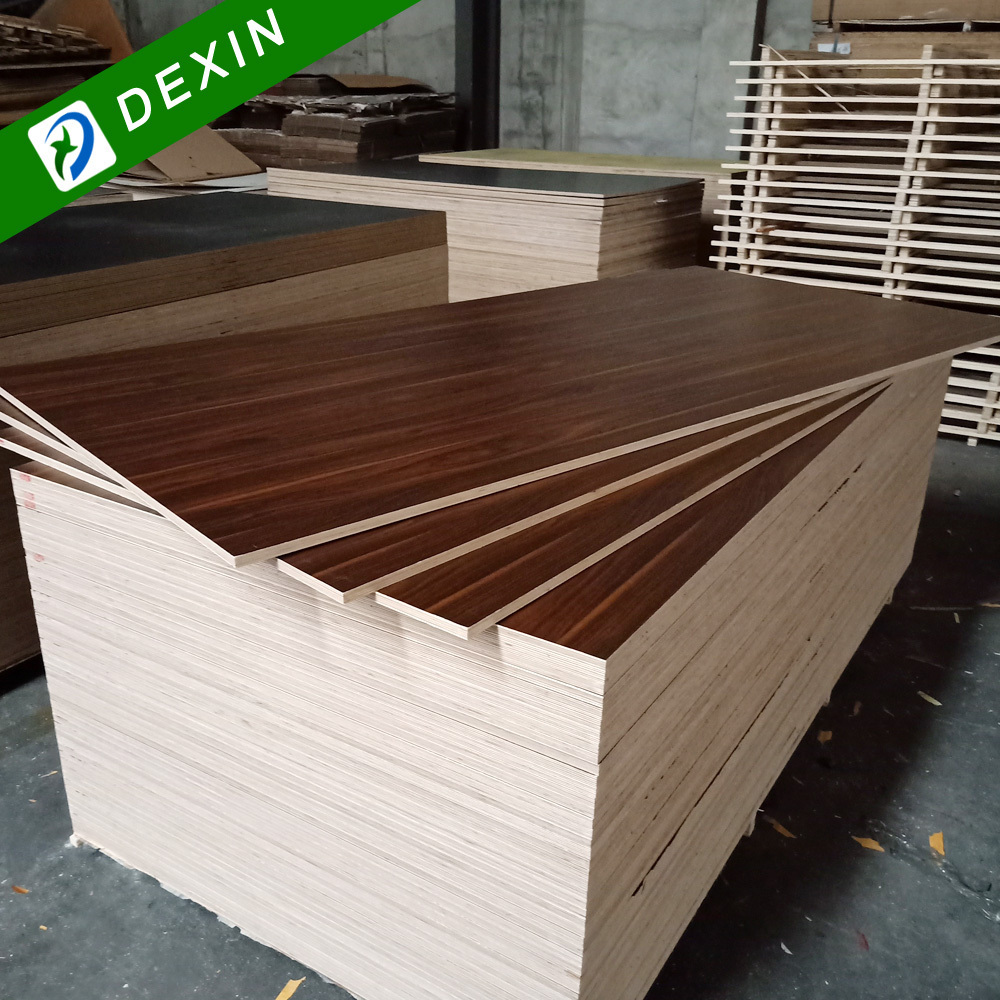 Popular Design 4x8 Double Face Laminated Waterproof Marine Plywood 18mm Melamine Plywood Sheet for Furniture