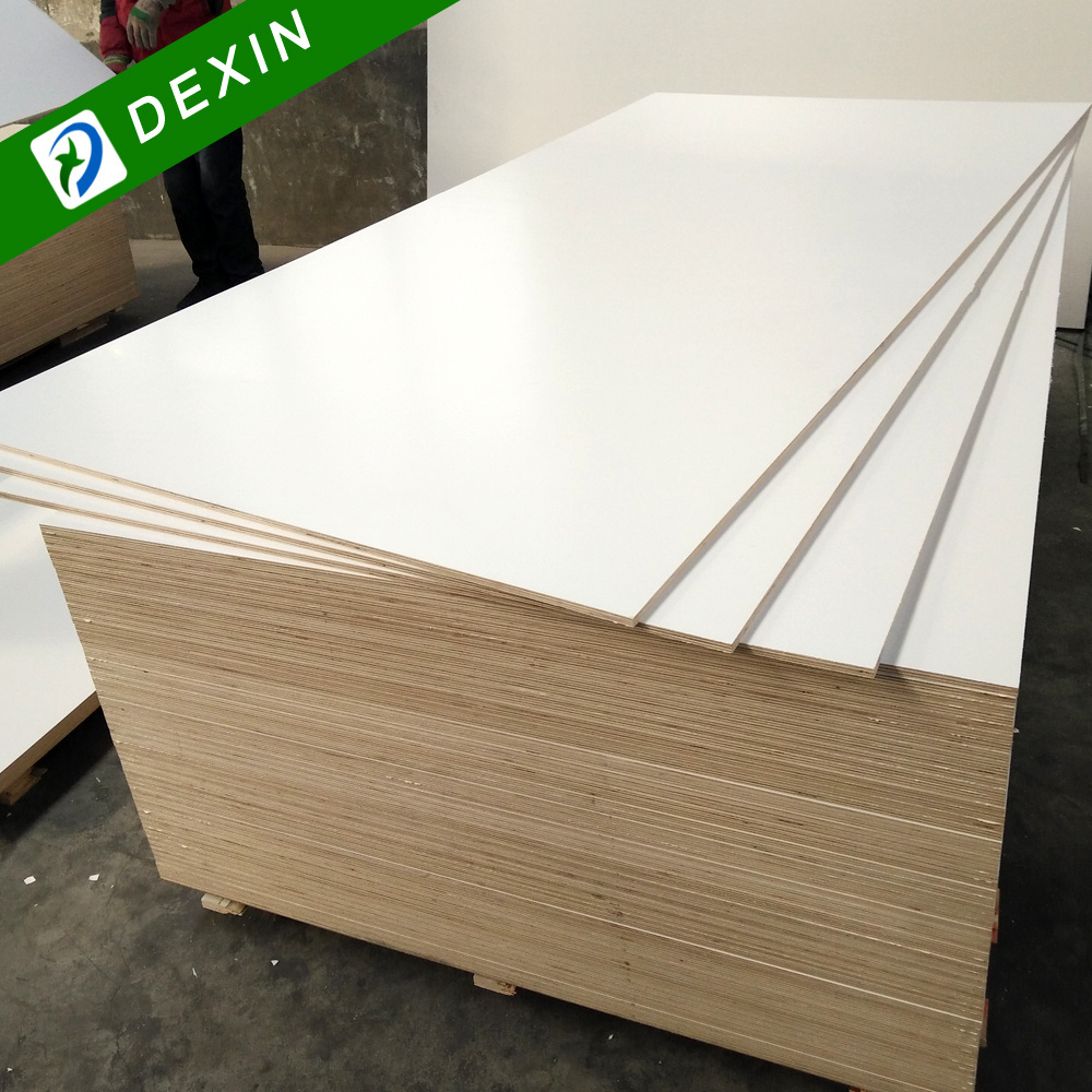 Popular Design 4x8 Double Face Laminated Waterproof Marine Plywood 18mm Melamine Plywood Sheet for Furniture