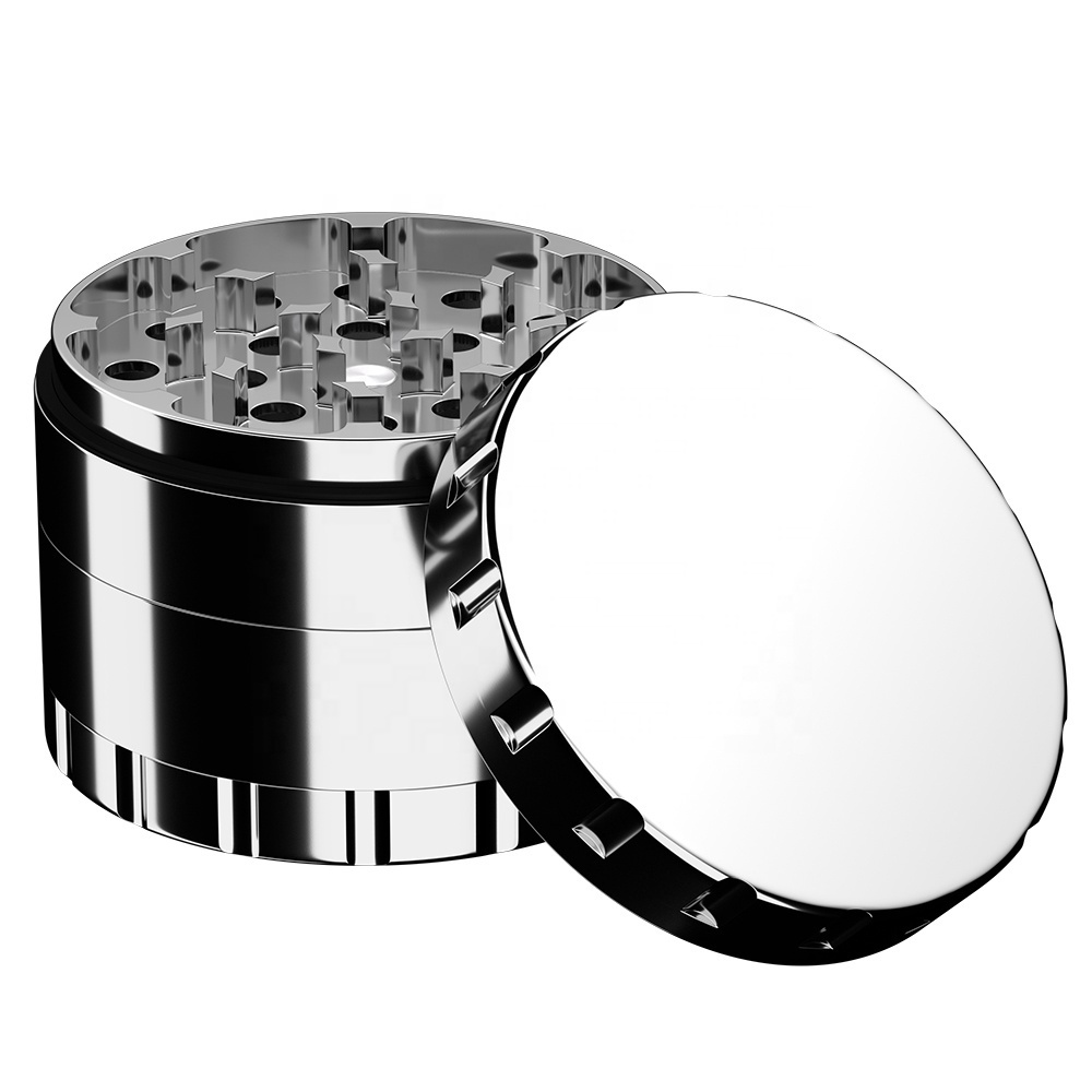 VAGRINDERS Pure Stainless Steel Spice Herb Grinder with Gorgeous Laser Etched Logo Lighters & Smoking Accessory