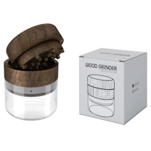 Herb Storage Jar with  Magnetic Herb Grinder ,Airtight, Smell Proof, glass Storage Container has 1 Seals to Keep Fresh