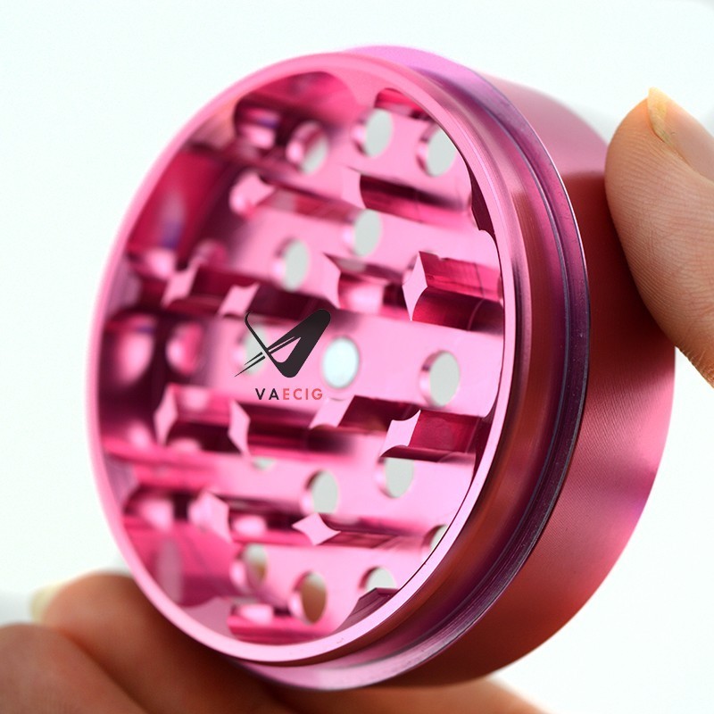 Vagrinders Wholesale Smoking Accessories Portable Industrial Pink Aluminum Alloy Herb Grinder Machine