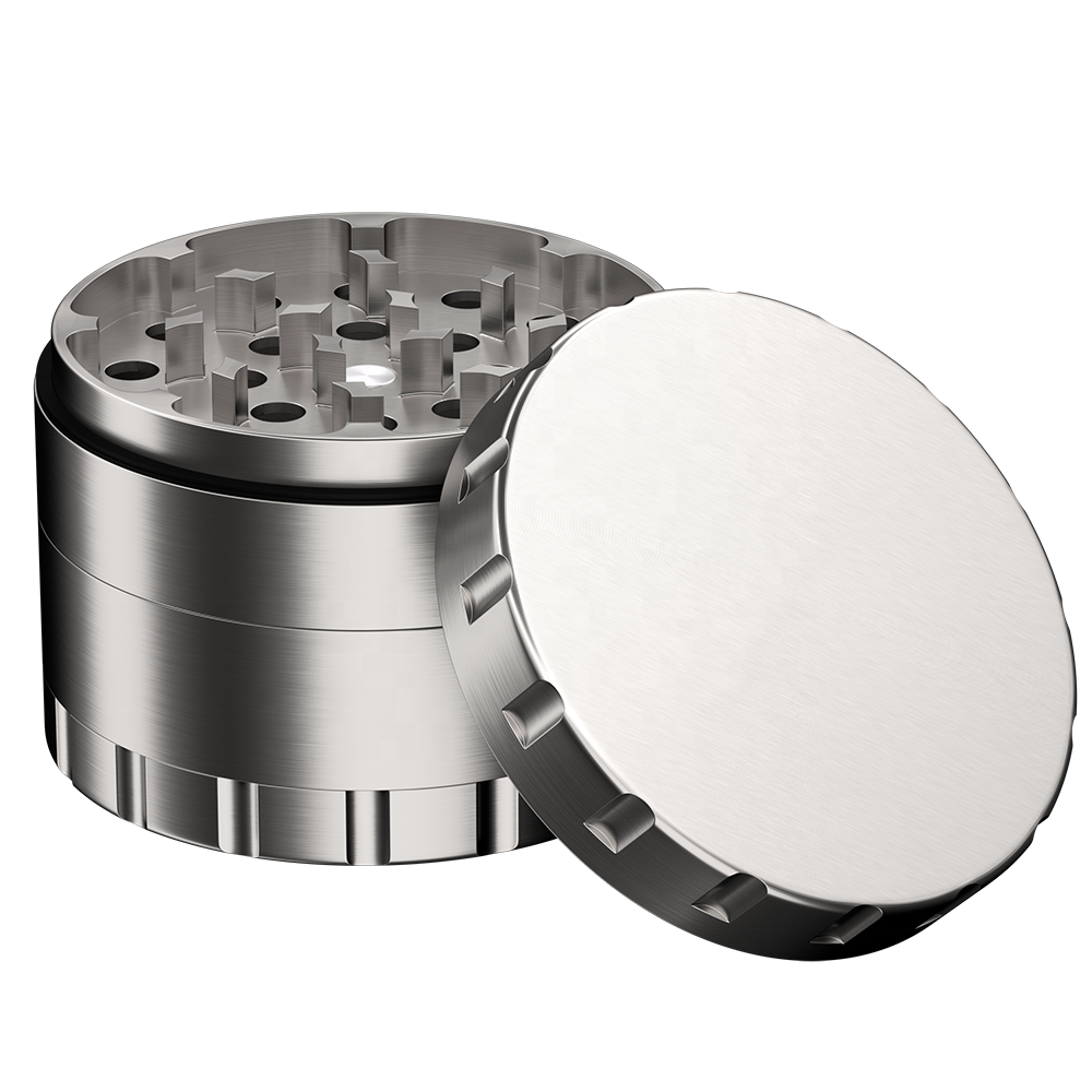 VAgrinders Premium Custom Logo Stainless Steel Smoking Portable Herb Grinder Silver Free OEM Logo