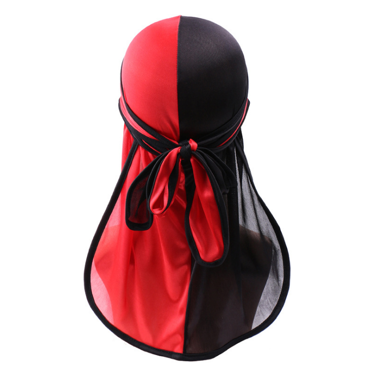 Wholesale New Trendy Fashion Du Rags Designer Durag Men Satin Two Tone Fashion Du Rag 360 Waves