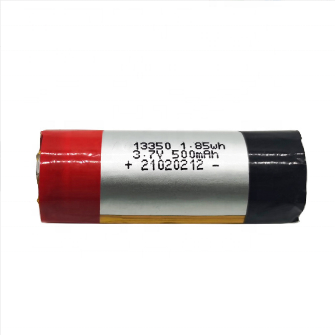 IEC62133 UN38.3 MSDS 13350 rechargeable battery 500mAh 3A cylindrical lipo battery