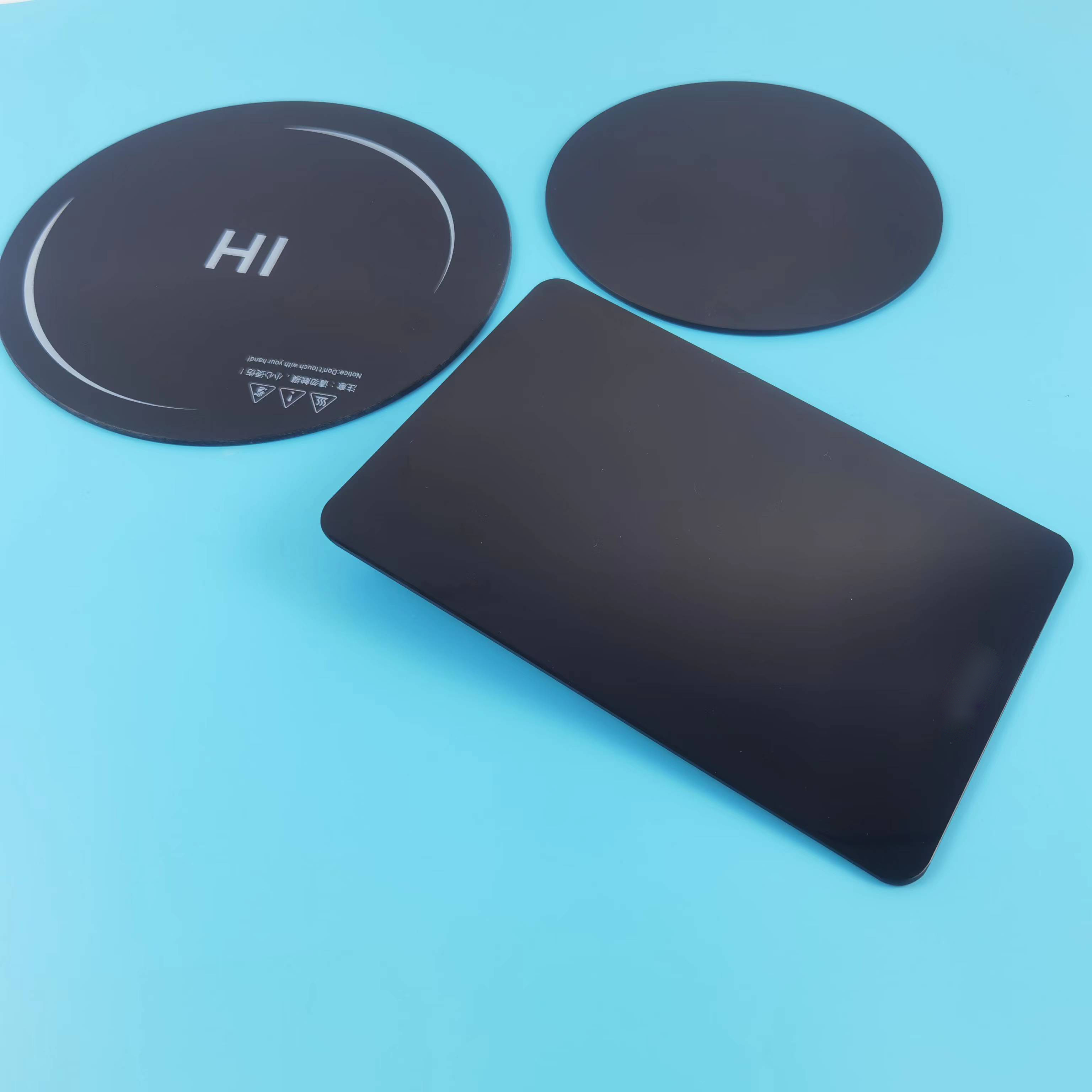 Normal Thickness 4 mm Black Ceramic Glass Heat Resistance Hot Plate on Induction Cooker Panel Glass Factory Price