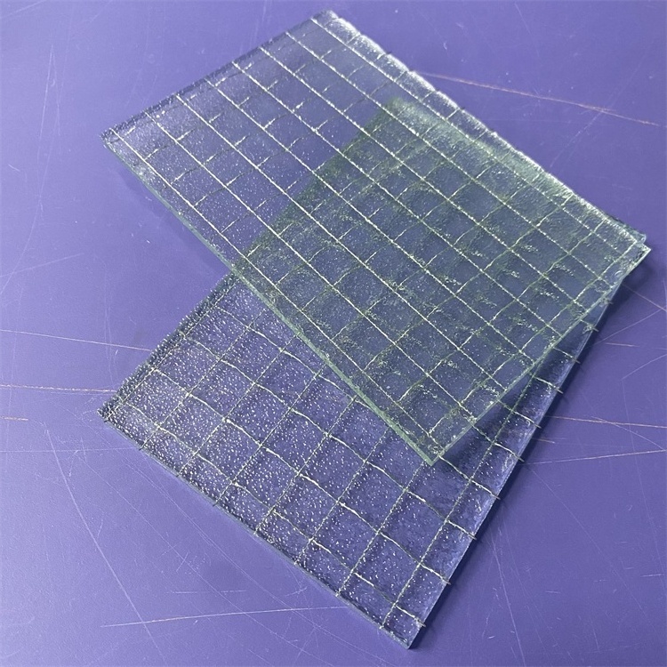 6mm obscure nashiji patterned wire mesh laminated glass with metal mesh security fire resistant glass