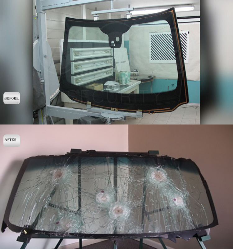 Factory Sales Bulletproof Car Doors Glass Price Custom Size and Thickness Bullet Resistance Bank Counter Glass