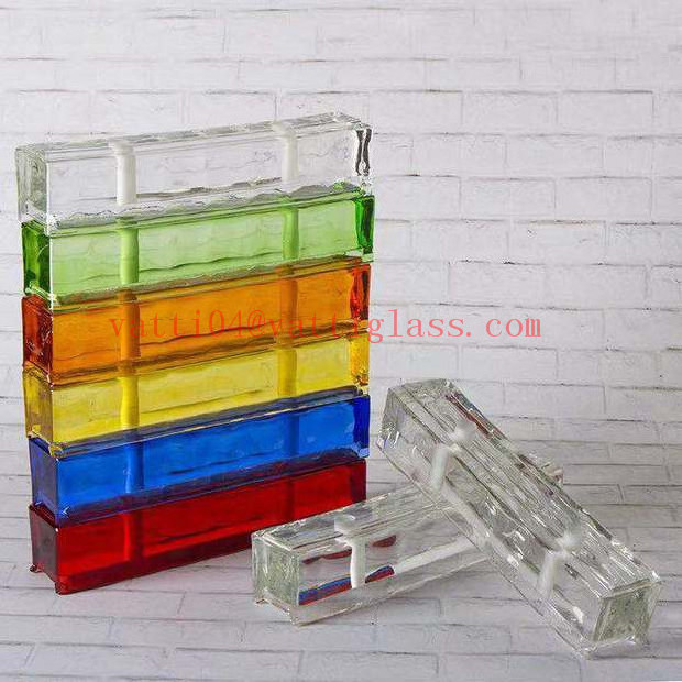 wholesale 200x100x50mm solid transparent glass crystal block brick for building decoration