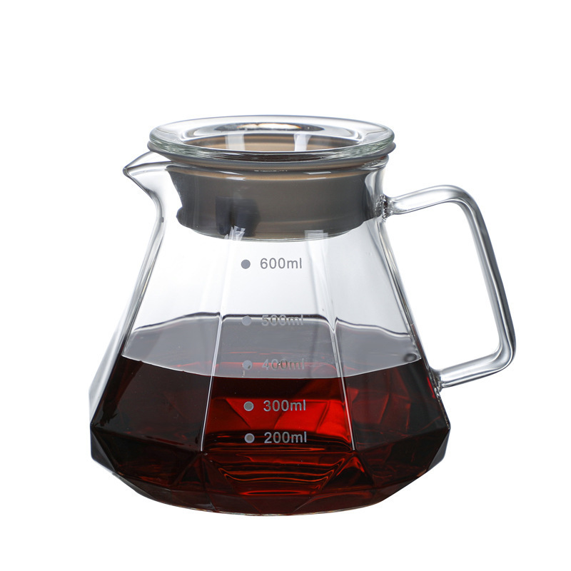 Wholesale Pour Over Coffee Maker Set high borosilicate glass 400ml  coffee pot for sale