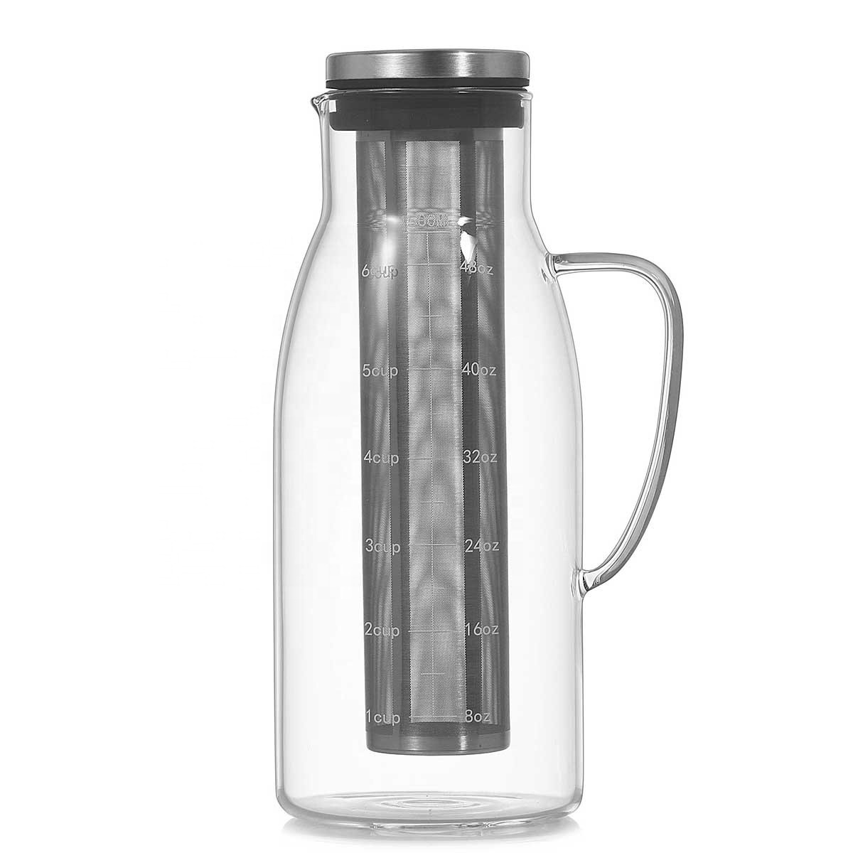 Stock glass Cold Brew Coffee Maker Iced Coffee Maker 1.5L Cold Brew Maker Tea Pitcher Coffee Accessories Iced Tea Pitcher