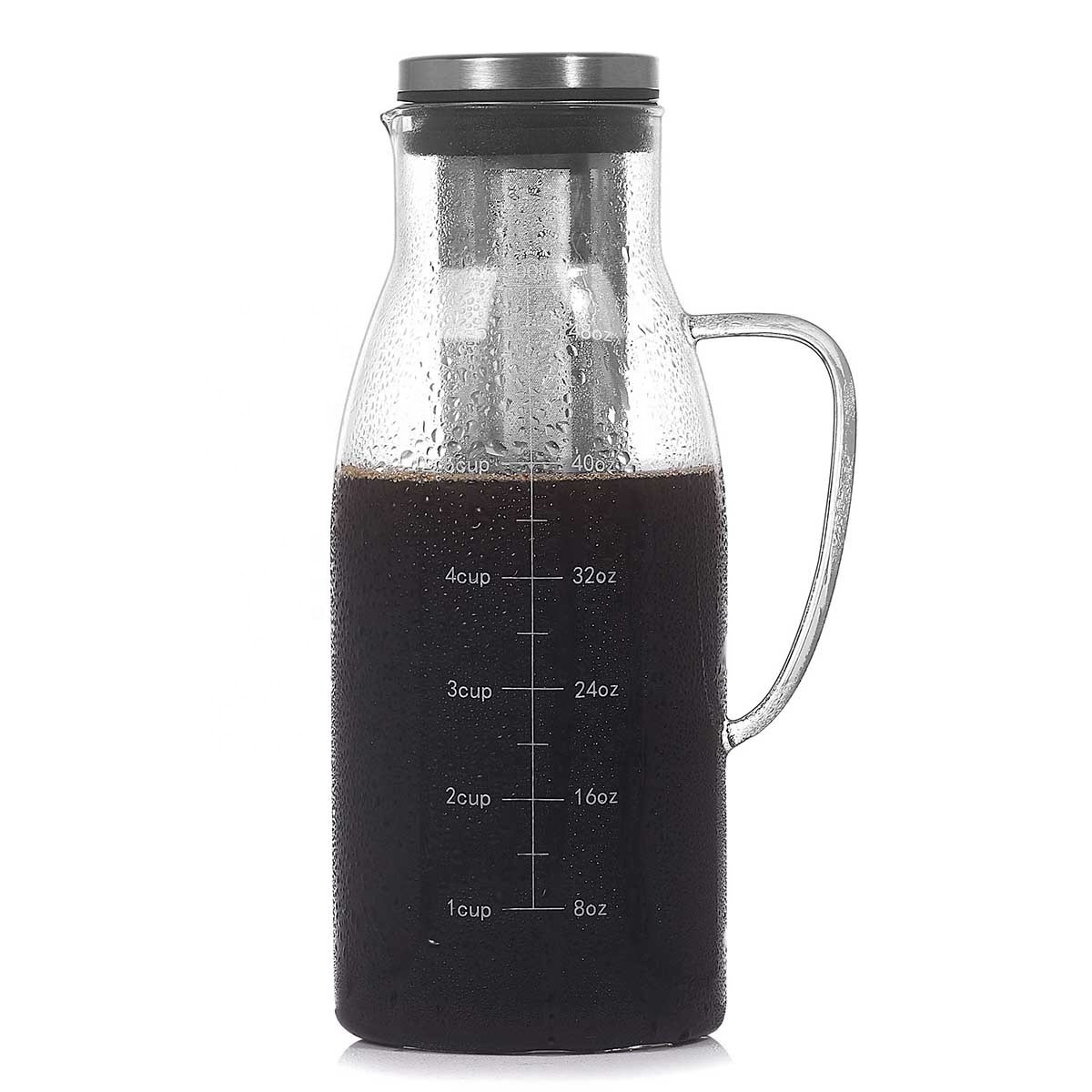 Stock glass Cold Brew Coffee Maker Iced Coffee Maker 1.5L Cold Brew Maker Tea Pitcher Coffee Accessories Iced Tea Pitcher