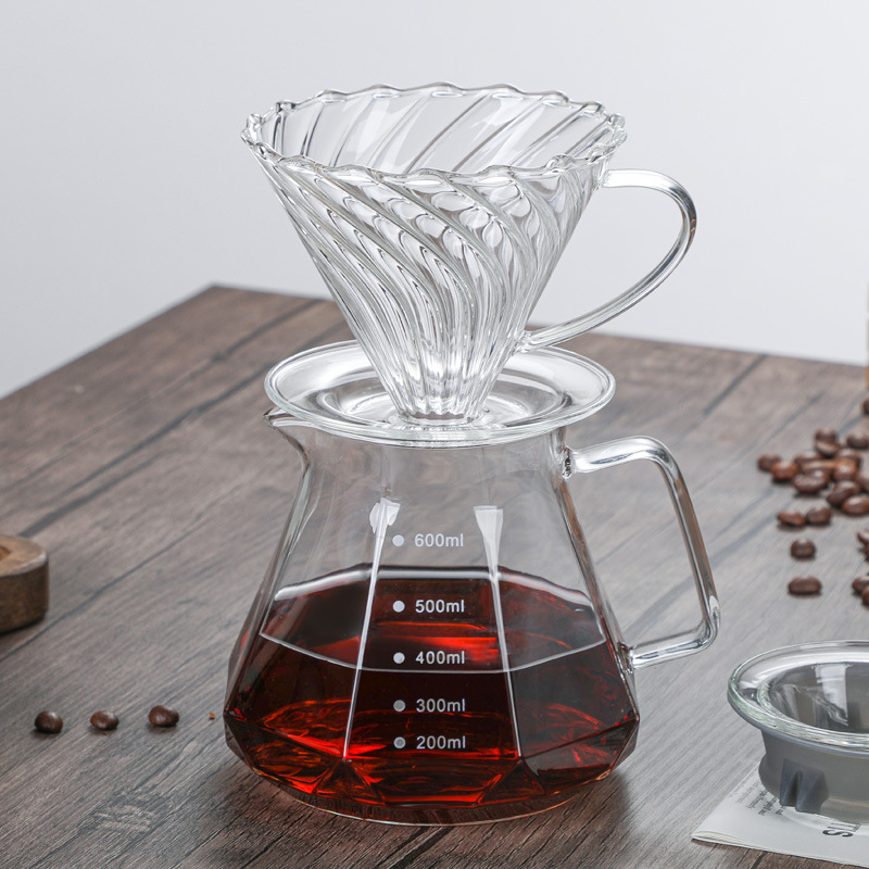 Wholesale Pour Over Coffee Maker Set high borosilicate glass 400ml  coffee pot for sale