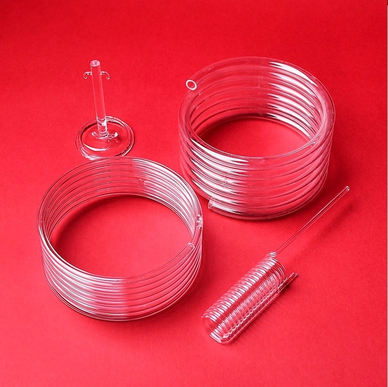 wholesale quality quartz glass tubes heat resistance quartz coil tube, quartz helical glass tube, quartz spiral tube