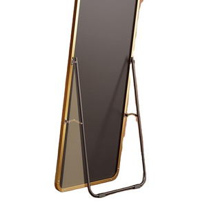 Floor-to-ceiling metal-frame bedroom full-length mirror