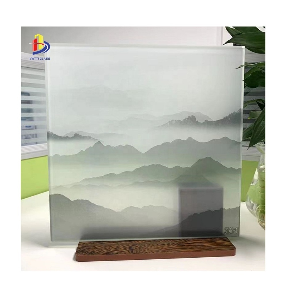 Curved glass white gradient obscure protection privacy laminated glass