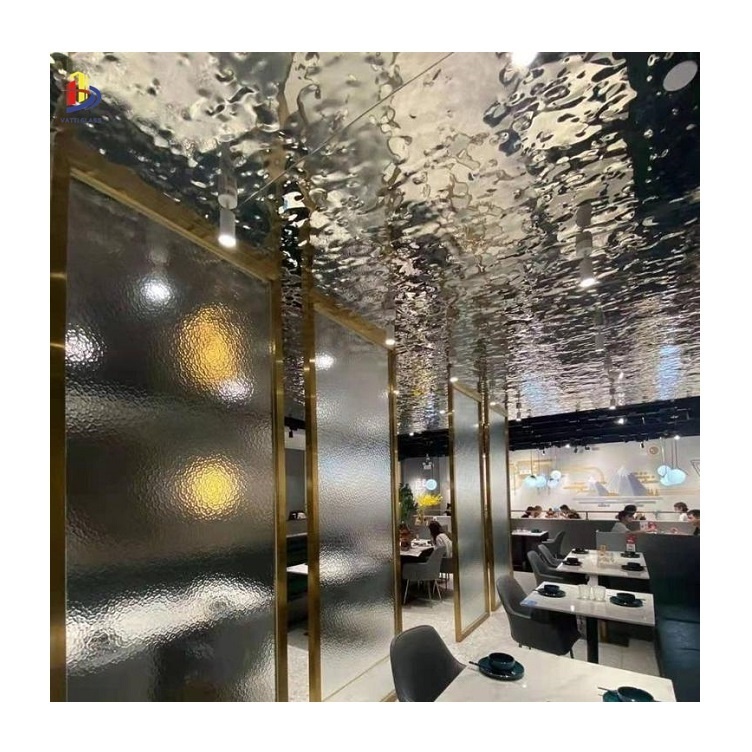 Decorative many styles three-dimensional art laminated glass for ceiling partition wall door