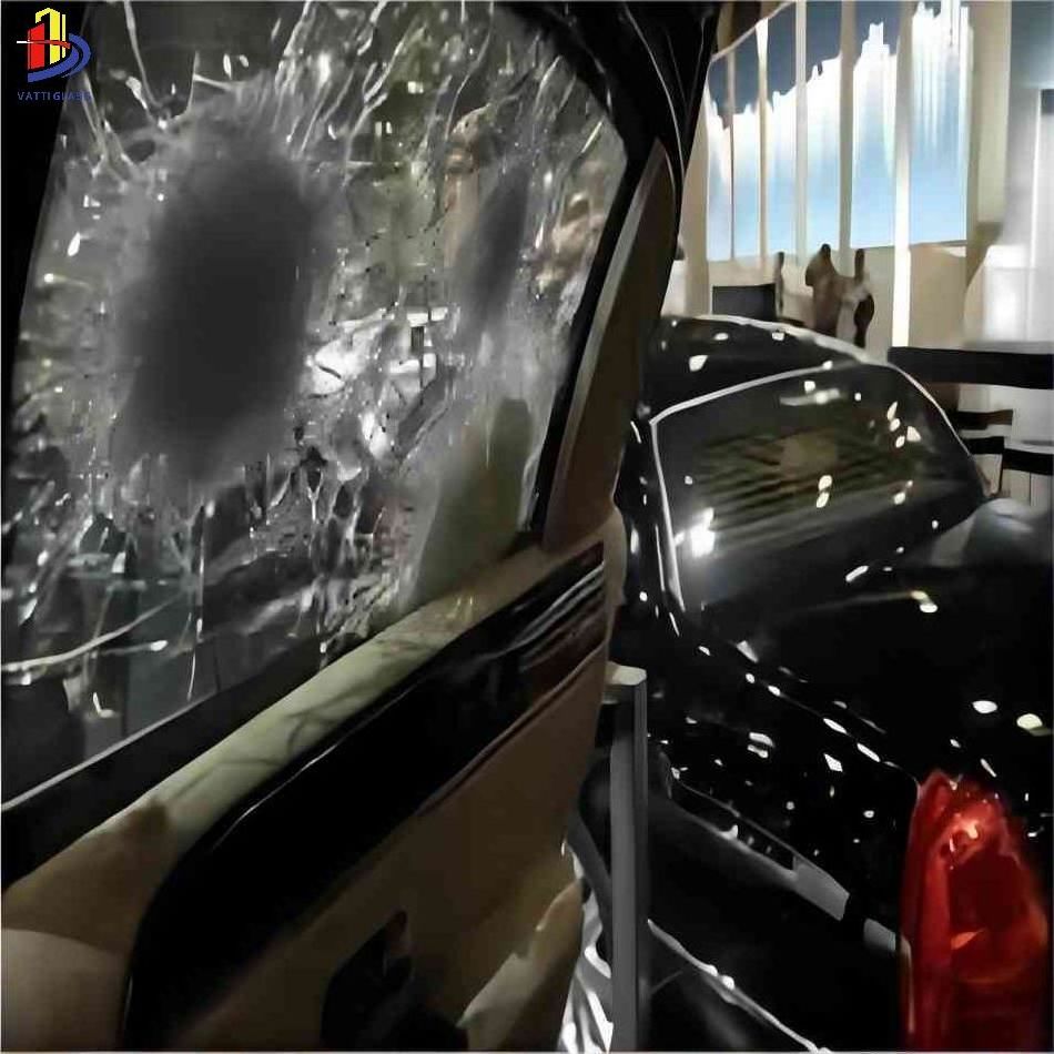 Chinese manufacturers High Security Grade Tempered Bullet Resistant Bulletproof Laminated Film Glass For Car Bank Counter Window