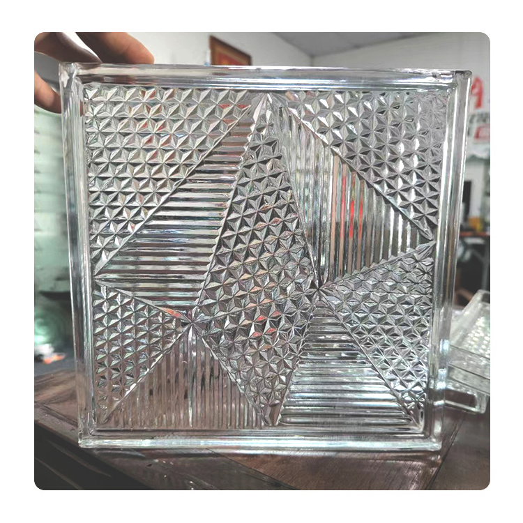 Crystal Glass Brick Dimensions 275x275x35mm Hanging Solid Ultra Clear Hot Melt Glass Decorative Glass Bricks Blocks Pieces Tiles