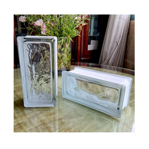 Cortina Hollow Glass Blocks Rectangular Building Glass Block 190*90*80mm Cloudy Clear Decorative Glass Blocks Partition Wall