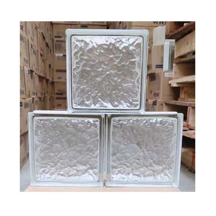 Hollow Glass Block Frosted Building Glass Blocks Bricks For Partition Wall 190*190*80mm Clear Textured Glass Blocks Wholesale