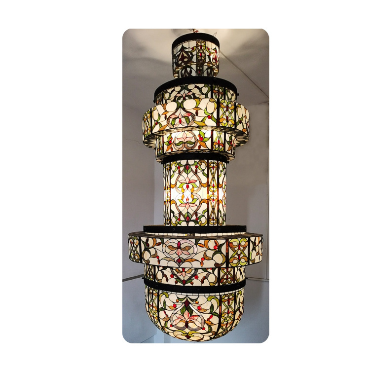 handmade tiffany stained glass ceiling lamp hanging stained glass lamp with droplet vintage stained glass ceiling light fixture