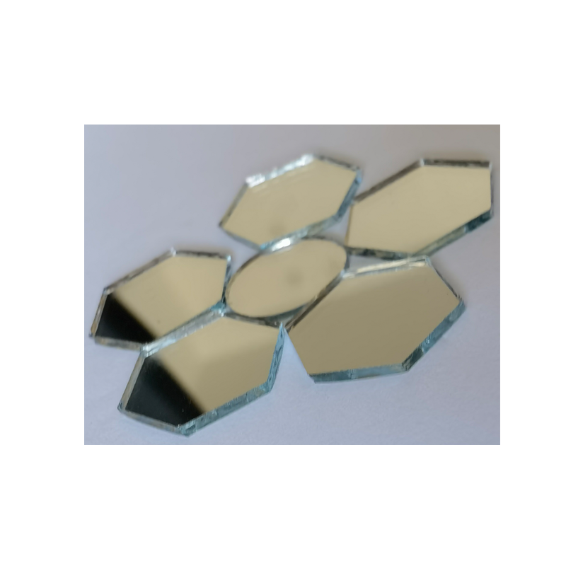 Novel Design Mirror mosaic tiles self adhesive 5mm peel and stick art deco mirror tiles sheet(Customizable shapes)