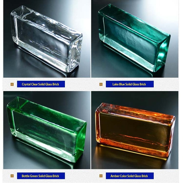 Multicolored Crystal Glass Blocks Bricks Wholesale Price Factory Outlet High-end Fire Rate Glass Brick Wall Hot Melt Glass Block