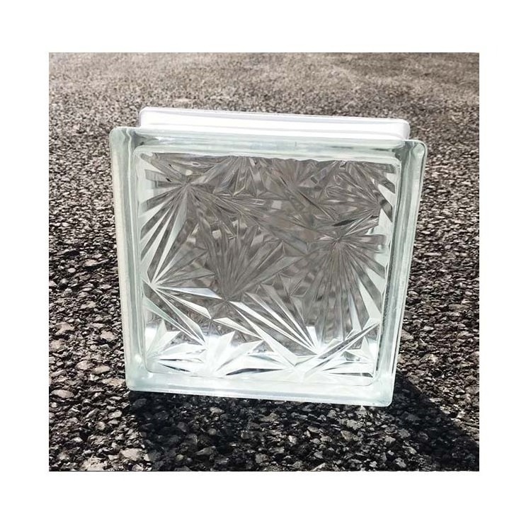 Hollow Glass Blocks Volume Discount Ice Flower Pattern Glass Block Partition Walls For Home Decor Art Architectural Glass Block