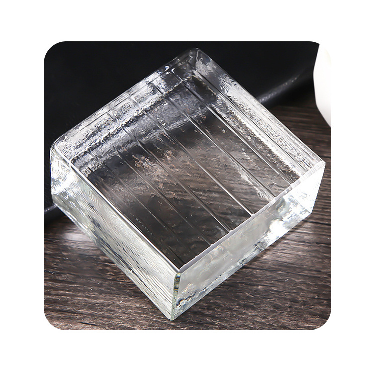 Blank Glass Brick 100x100x50mm Square Glass Brick Dimensions Art Crystal Clear Glass Blocks Bricks Wall Partition For Decoration