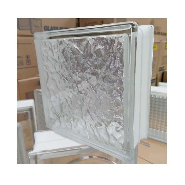 Hollow Glass Block Frosted Building Glass Blocks Bricks For Partition Wall 190*190*80mm Clear Textured Glass Blocks Wholesale